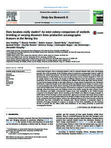 Deep-Sea Research II–191  Contents lists available at ScienceDirect Deep-Sea Research II journal homepage: www.elsevier.com/locate/dsr2