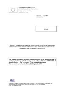 Third EC  Mandate to CEPT on UWB July 2006.doc