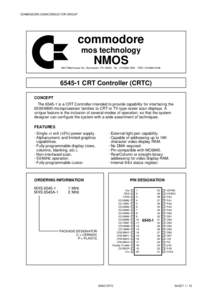 COMMODORE SEMICONDUCTOR GROUP  commodore mos technology  NMOS