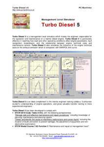 Turbo Diesel v5  PC Maritime http://www.pcmaritime.co.uk