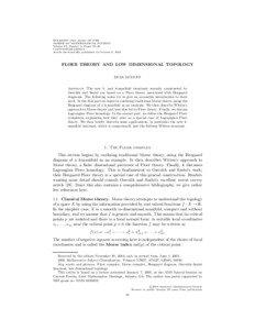 BULLETIN (New Series) OF THE AMERICAN MATHEMATICAL SOCIETY Volume 43, Number 1, Pages 25–42