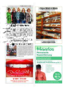 espresso Magazin, NovemberPeople, events & more 11 Cigar Malt & More Am Pulverl 6, 85051 Ingolstadt