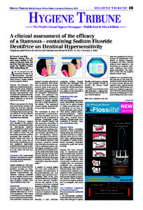 Dental tribune Middle East & Africa Edition | January-Februaryhygiene tribune 1b