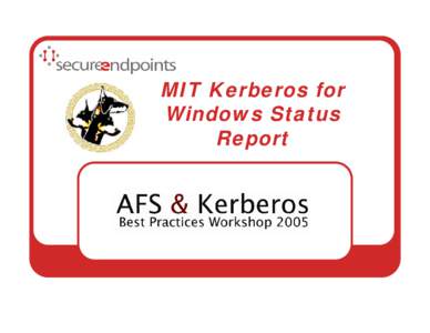 MIT Kerberos for Windows Status Report