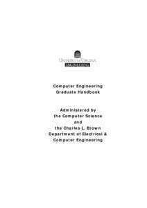 Computer Engineering Graduate Handbook Administered by the Computer Science and
