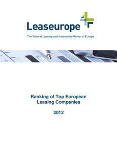 Ranking of Top European Leasing Companies 2012