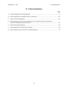 Handbook 130 – 2015  Uniform Regulations IV. Uniform Regulations Page