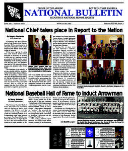 ORDER OF THE ARROW  BOY SCOUTS OF AMERICA NatioNal BUlletiN SCOUTING’S NATIONAL HONOR SOCIETY