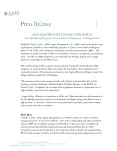 Microsoft Word - AEW Acquires Multifamily Portfolio.docx