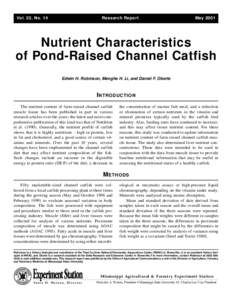 RR22, No. 14  Nutrient Characteristics of Pond-Raised Channel Catfish