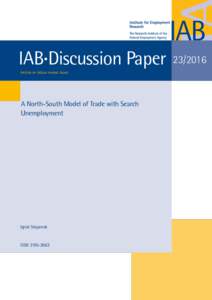 A North-South Model of Trade with Search Unemployment