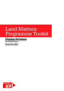 Land Matters: Programme Toolkit