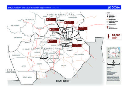 North and South Kordofan Displacement 09 June 2013