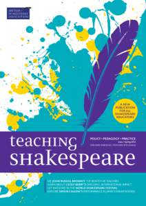 A new publication for all Shakespeare educators