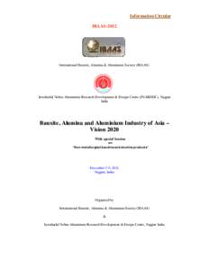 Information Circular IBAAS-2012 International Bauxite, Alumina & Aluminium Society (IBAAS)  JN
