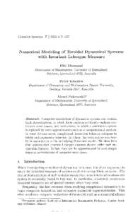 Numerical Modeling of Toroidal Dynamical Systems with Invariant Lebesgue Measure