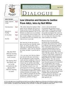 2014 Fall OCCLL Dialog Newsletter.pub