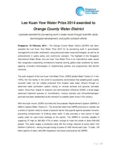 Microsoft Word - Media Release_Lee Kuan Yew Water Prize Winner 2014.docx