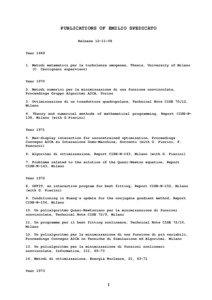 PUBLICATIONS OF EMILIO SPEDICATO Release[removed]