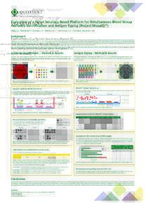 Evaluation of a Novel Serology-Based Platform for Simultaneous Blood Group Antibody Identification and Antigen Typing (Project MosaiQ™) Robb, J.S.1, Renault, N.K.1, Knowles, L.K.1, MacDonald, I.1 and Robson, D.C.1 (1Qu