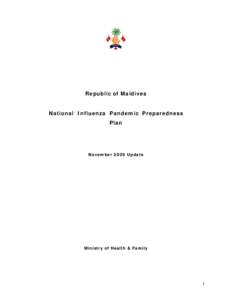 Microsoft Word - Maldives Pandemic Preparedness Plan_ November 2009 update