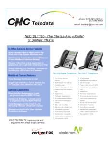 The New SL Series | NEC Unified Solutions  Home Product Information