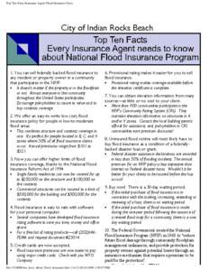 Top Ten Facts Insurance Agent Flood Insurance Facts
