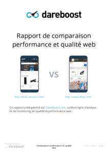 Rapport de comparaison performance et qualité web VS http://www.amazon.com/