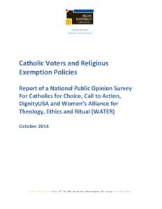 Microsoft Word - R-National Catholic Voters Survey 2014_Final_Final
