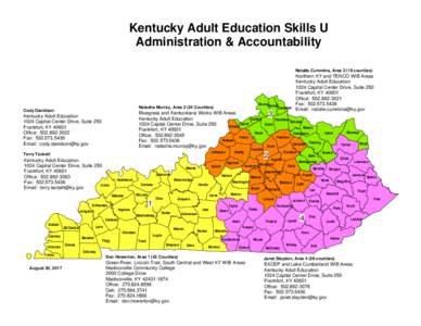 Kentucky Adult Education Skills U Administration & Accountability Natalie Cummins, Areacounties) BooneKenton Campbell