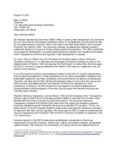 Corporate crime / U.S. Securities and Exchange Commission / Extractive Industries Transparency Initiative / Corporate governance / Christopher Cox / Investment Company Institute