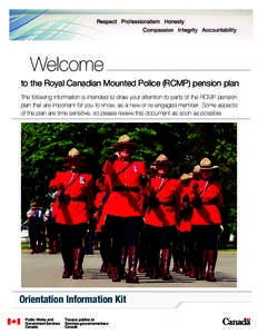 Welcome to the Royal Canadian Mounted Police (RCMP) pension plan