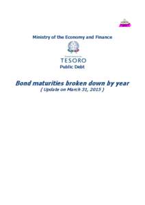 Ministry of the Economy and Finance  Public Debt Bond maturities broken down by year ( Update on March 31, 2015 )