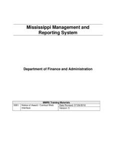 Mississippi Management and Reporting System Department of Finance and Administration  5051