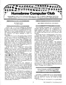 Homebrew Computer Club Newsletter, Jan[removed]