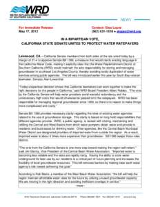 For Immediate Release May 17, 2012 Contact: Elsa Lopez ● 
