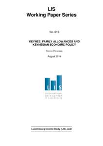 LIS Working Paper Series No[removed]KEYNES, FAMILY ALLOWANCES AND