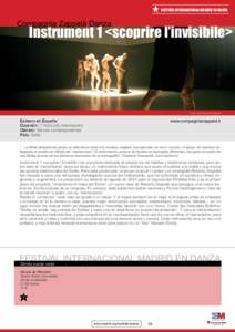 FESTIVAL INTERNACIONAL MADRID EN DANZA  Compagnia Zappalà Danza Instrument 1 <scoprire l’invisibile>