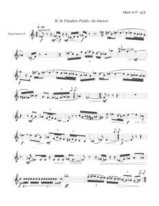 Horn in F - p.3  II. In Flanders Fields: An Answer aggressively French horn in F