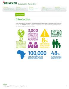 Sustainability Report 2012 Overview Improve  Empower