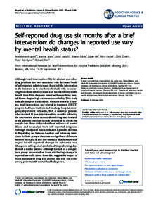 Krupski et al. Addiction Science & Clinical Practice 2012, 7(Suppl 1):A6 http://www.ascpjournal.org/content/7/S1/A6 MEETING ABSTRACT  Open Access