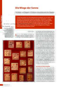 Die Wiege der Sonne 	titelthema Die Badari- und Naqada I−III-Kulturen des prädynastischen Ägypten  Abb. 1