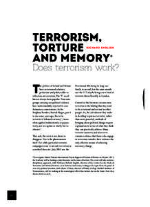 Final text to print_Layout:28 Page 22  TERRORISM, TORTURE AND MEMORY*