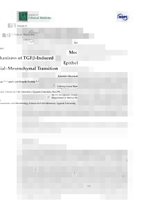 Mechanisms of TGF-Induced Epithelial–Mesenchymal Transition
