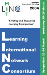 “Creating and Sustaining Learning Communities” L I N