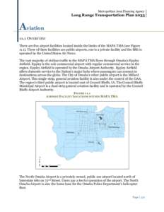 Metropolitan Area Planning Agency  Long Range Transportation Plan 2035 Aviation 11.1 OVERVIEW