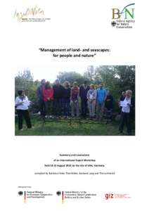 “Management of land- and seascapes: for people and nature
