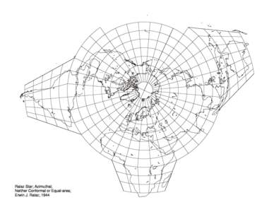 Raisz Star; Azimuthal; Neither Conformal or Equal-area; Erwin J. Raisz; 1944 