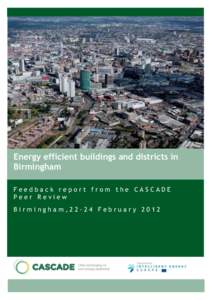 CASCADE report  Energy efficient buildings and districts in Birmingham Feedback report from the CASCADE Peer Review