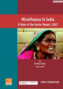 Economy / Economic development / Microfinance / Poverty / Social economy / Vijay Mahajan / Financial inclusion / Vikram Akula / Association for Social Advancement / NBFC & MFI in India / MicroFinance Institutions Network